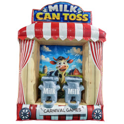 Milk Can Toss Carnival Game